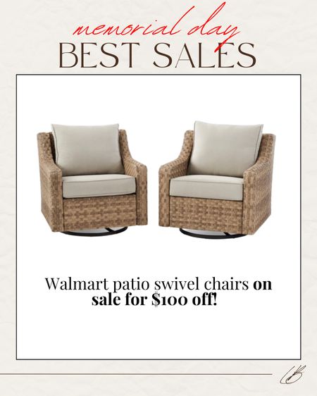 Walmart patio swivel chairs on sale! 

#LTKunder50 #LTKsalealert #LTKhome