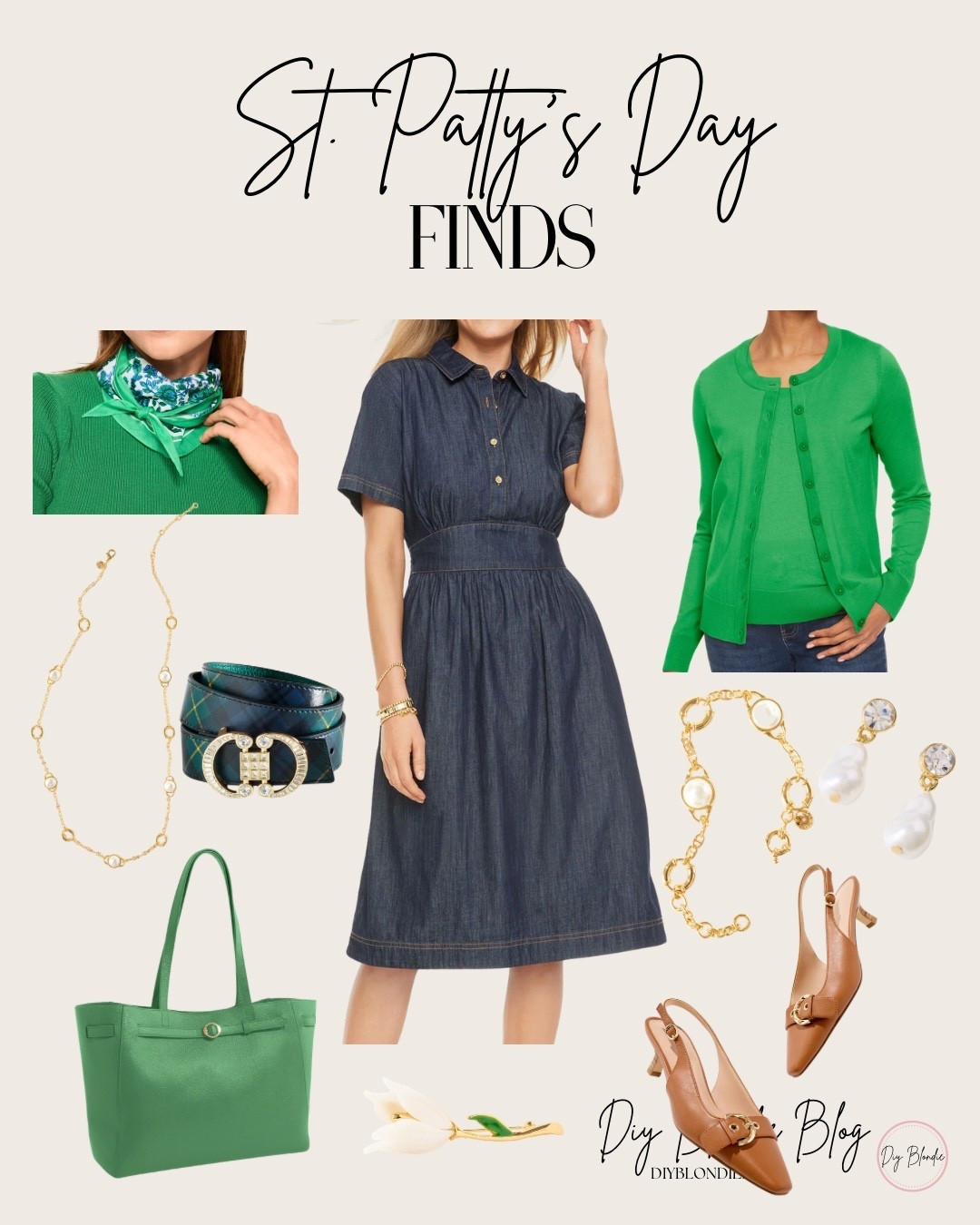 St. Patrick’s Day outfit ideas 💚 If you want to wear green without looking over the top, these classic pieces are perfect. Think timeless green dresses, striped tops, denim, and chic accessories you can wear all spring long — not just on March 17. I love styling green with neutrals like tan, raffia, gold jewelry, and pearls for a polished look that feels fresh and effortless. Everything in this post is linked so you can recreate these outfits easily! 🍀

#LTKSpringSale #LTKOver40 #LTKMidsize