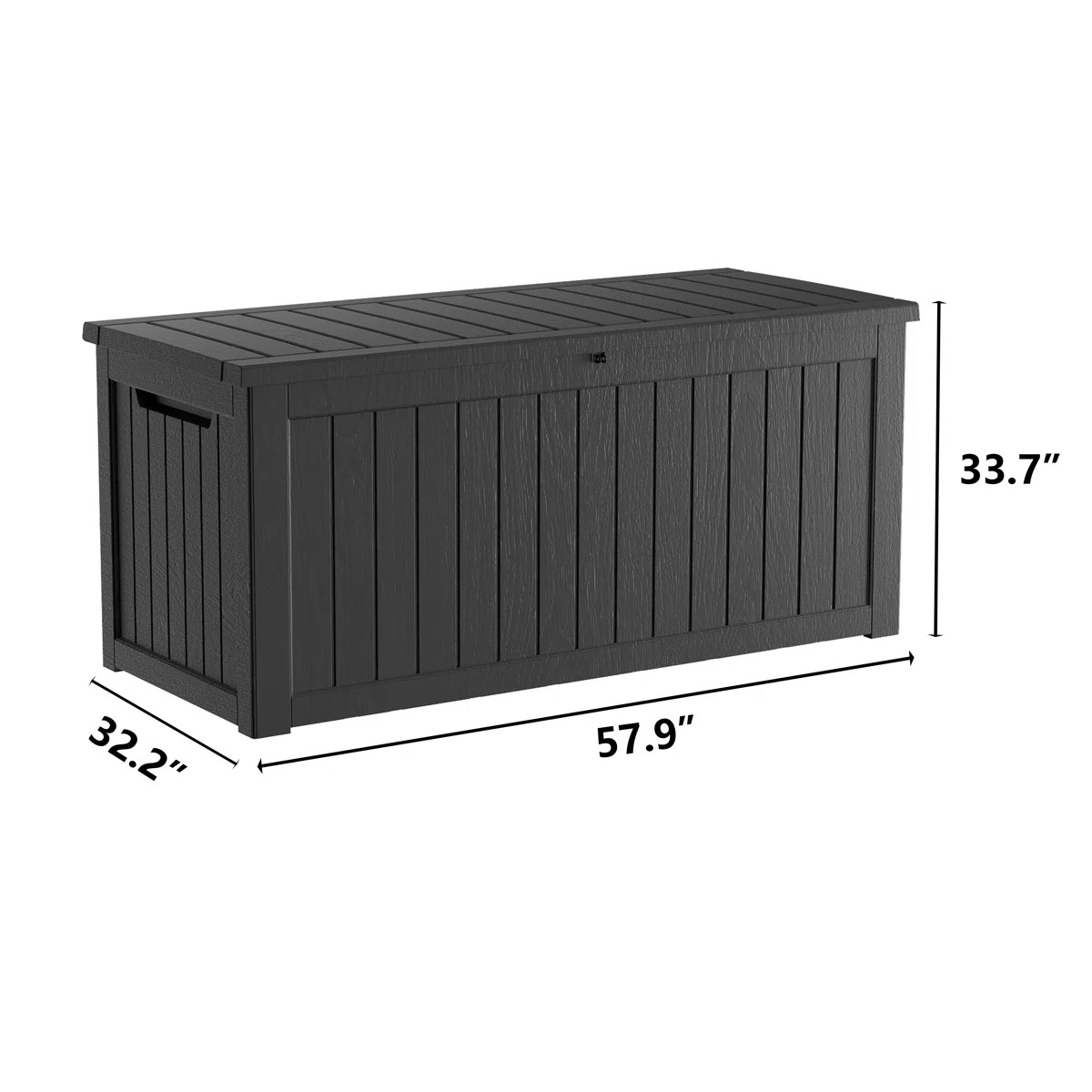Decksplore 270 Gallons Water Resistant Resin Lockable Deck Box | Wayfair North America
