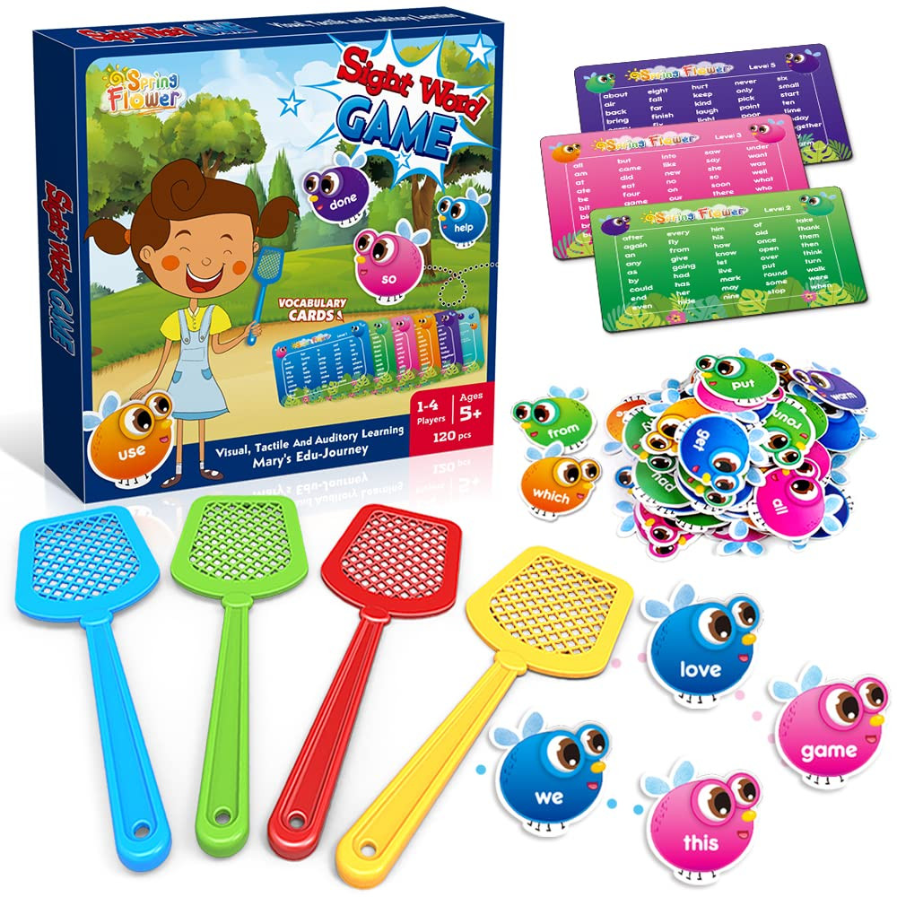 SpringFlower Sight Word Game, Sight Word Educational Toy for Age of 3,4,5,6 Year Old Kids, Boys &... | Amazon (US)