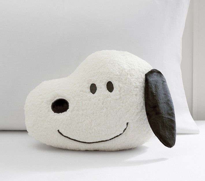Peanuts® Snoopy® Sherpa Shaped Pillow | Pottery Barn Kids