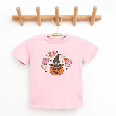 The Juniper Shop Wicked Cute Pumpkin Toddler Short Sleeve Tee - 4T - Pink | Target