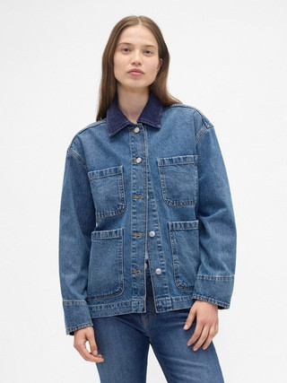 Relaxed Denim Chore Jacket | Gap Factory