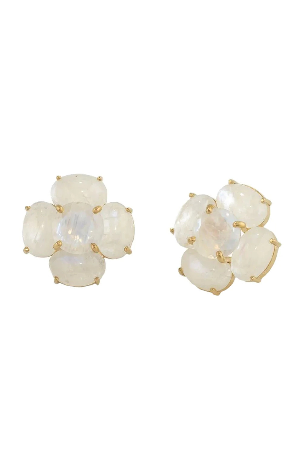 Posy Studs - Rainbow Moonstone | Marissa Collections