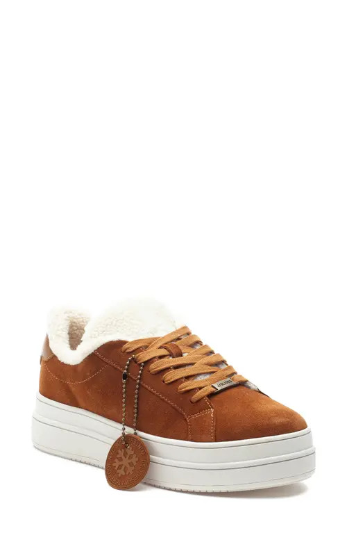 J/SLIDES NYC JSlides Ninka Waterproof Platform Sneaker in Tan Suede at Nordstrom, Size 8.5 | Nordstrom