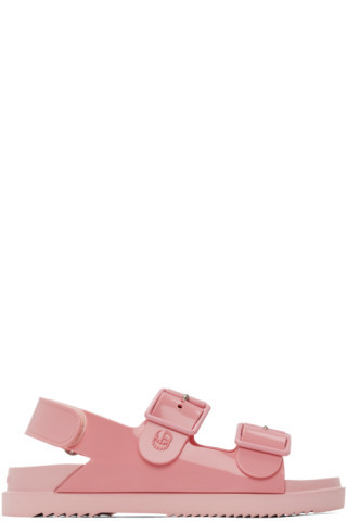 Gucci - Pink Mini GG Sandals | SSENSE