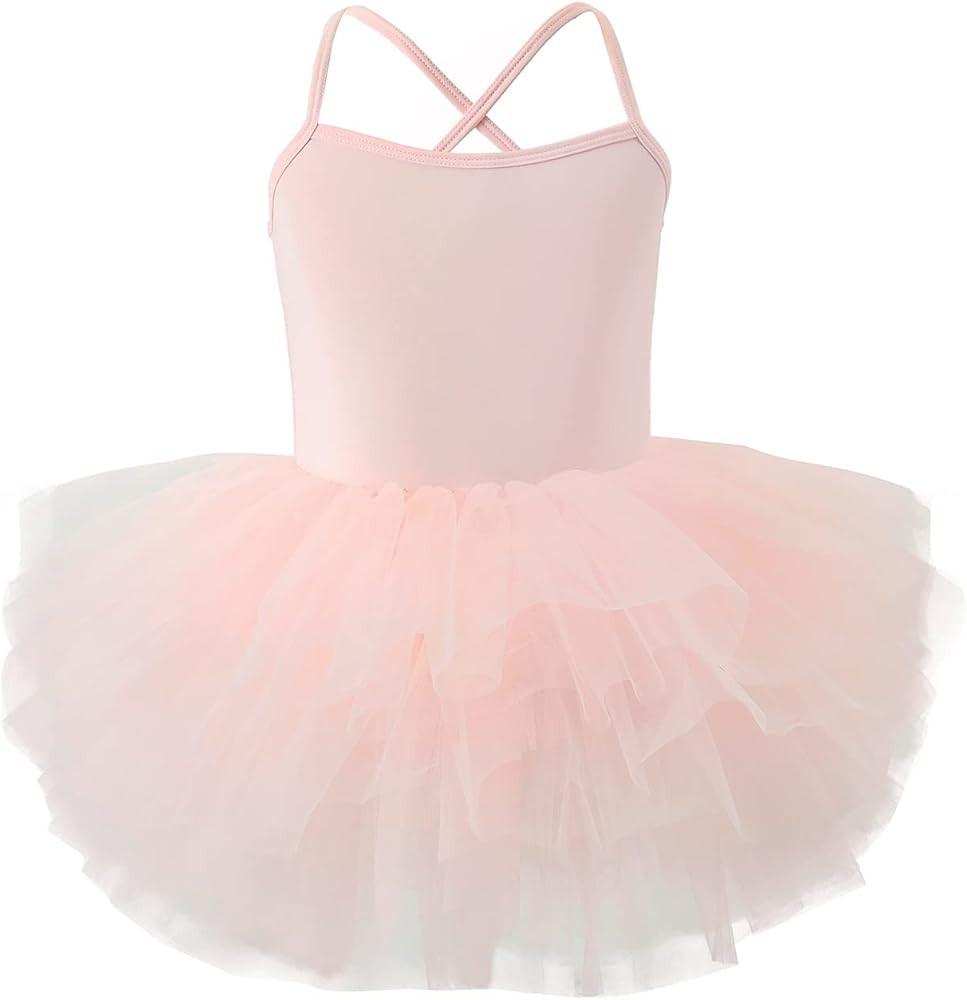 KARETT Girls Toddler Ballet Tutu Skirt Leotards V-Neck Camisole Dress Dance Outfit Ballerina Cost... | Amazon (US)