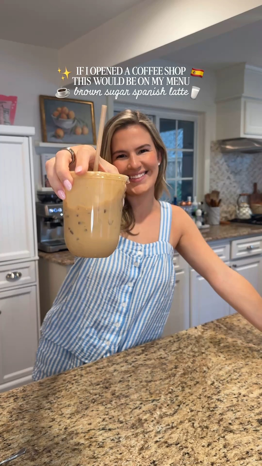 IF I OPENED UP A COFFEE SHOP...this would be on my menu: iced brown sugar spanish latte 🇪🇸✨🥛☕️

• 2 shots espresso
• 1 tbsp. sweetened condensed milk
• 1/2 tbsp. brown sugar
• dash of cinnamon or 1 cinny packet
• 8-10 oz organic whole milk
• plenty of ice 

📢let me know if you would like to see I would have on my coffee shop menu!! I have many more lattes up my sleeve

#athomelatte #icedlatte #spanishlatte #latte #icedcoffeerecipe  

#LTKPetite #LTKFindsUnder50 #LTKHome