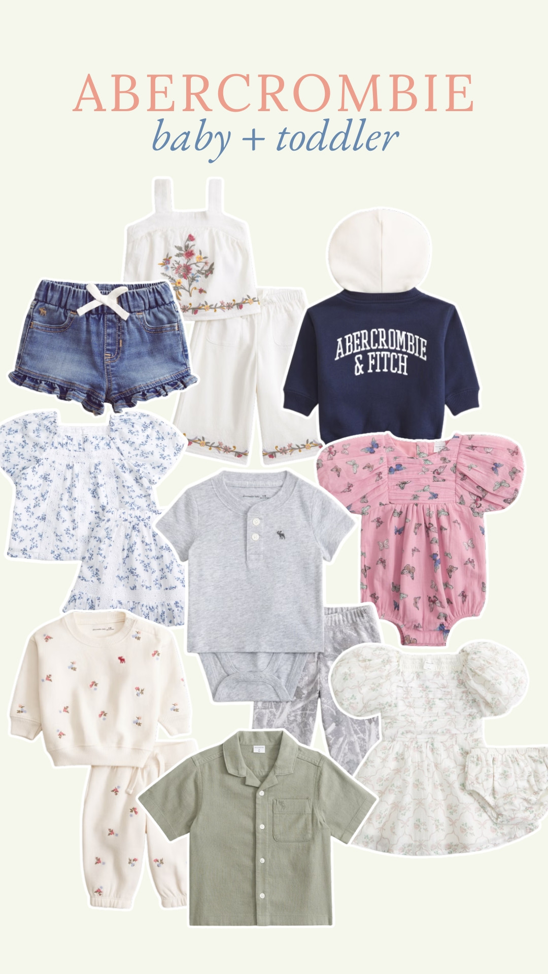 Abercrombie new baby and toddler line! Obsessed with these for spring!  

 #LTKBaby #LTKKids