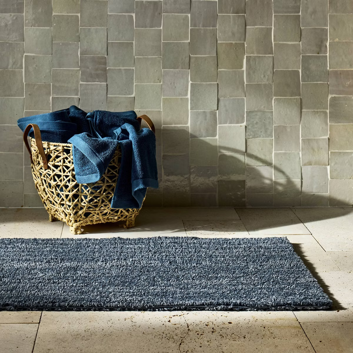 Organic Melange Reversible Bath Rug - Casaluna™ | Target