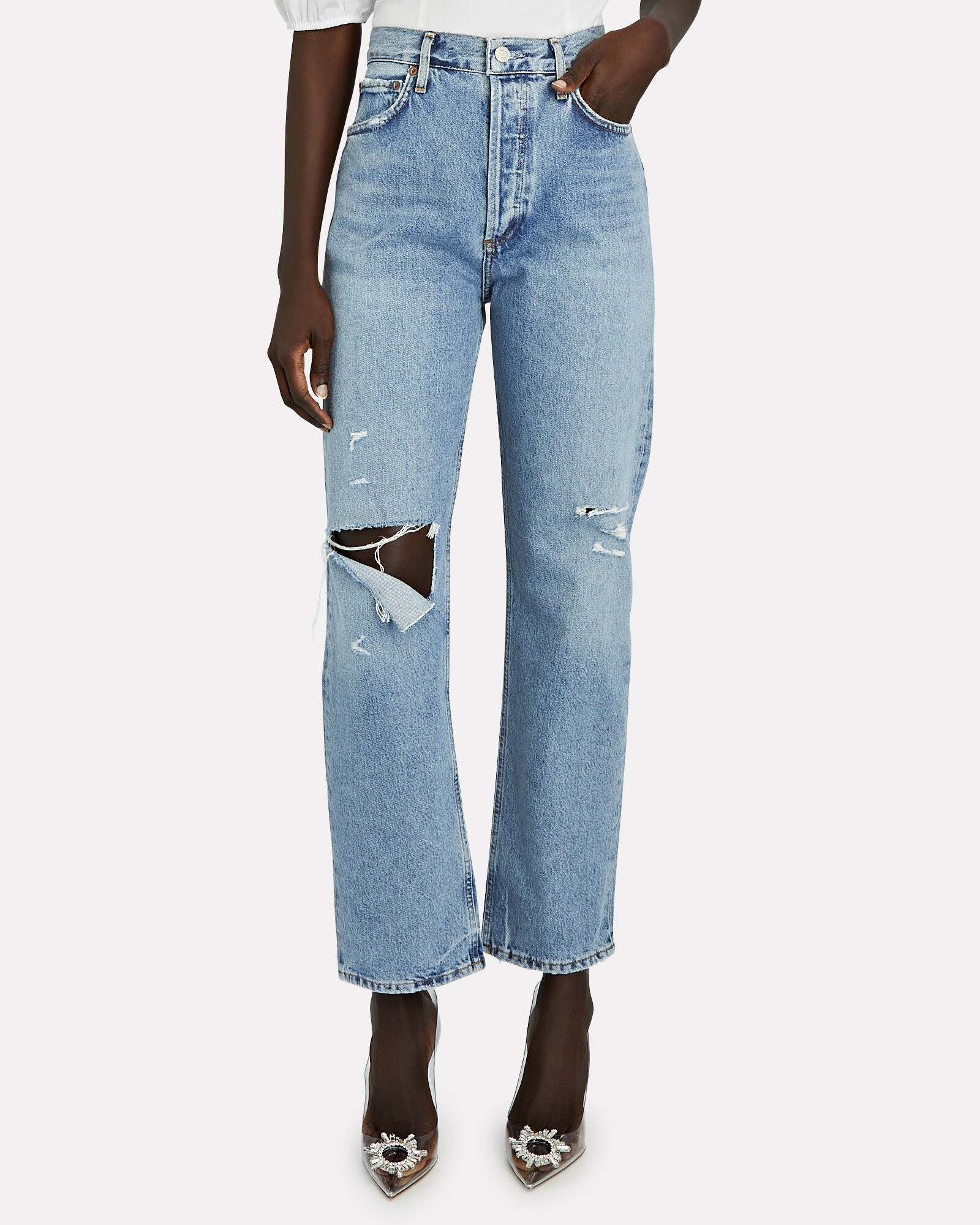 Fitted 90s Straight-Leg Jeans | INTERMIX
