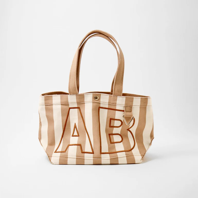 Striped Custom Alpha Tote - Custom Dune | BaubleBar