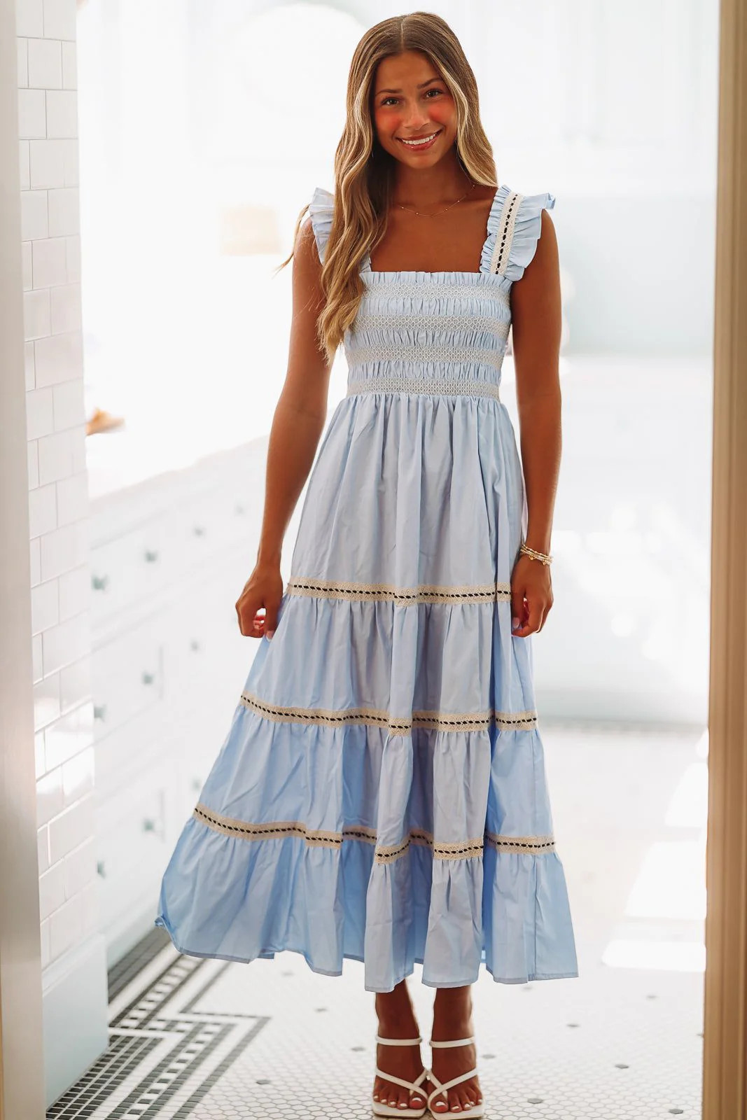 Lola in Blue Maxi Dress - Blue | Hazel and Olive