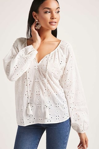 Eyelet Peasant Top | Forever 21 (US)