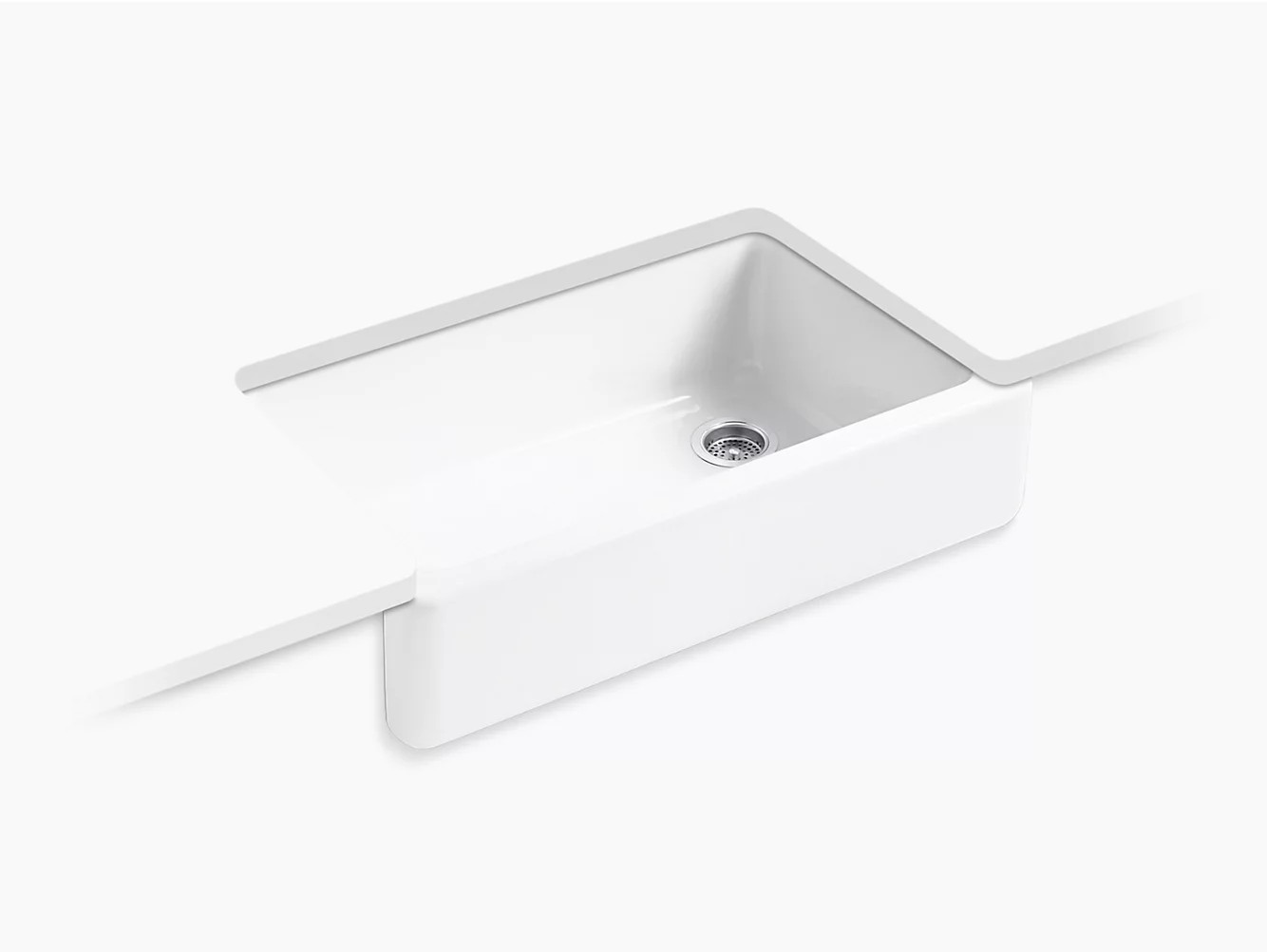 Whitehaven Undermount Single-Bowl Farmhouse Kitchen Sink w/ Tall Apron | K-6489 | KOHLER | KOHLER | Kohler