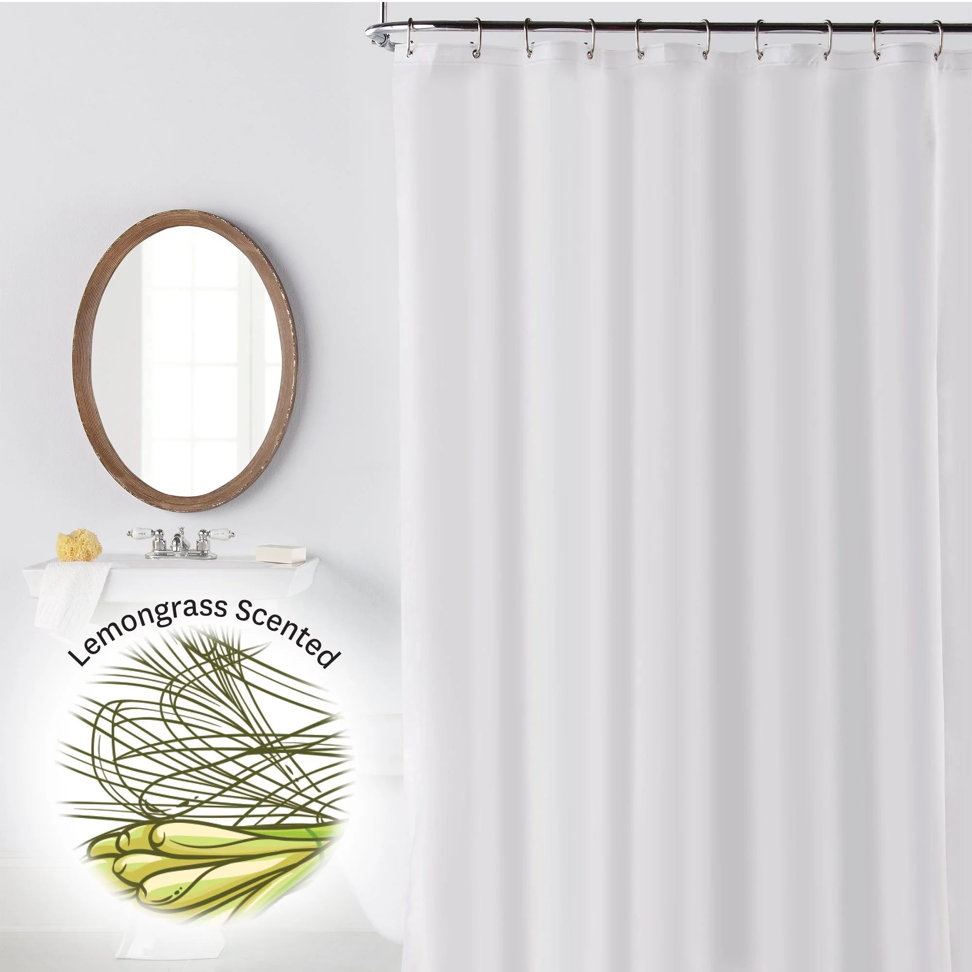 Better Homes & Gardens Lemongrass Scented Shower Liner, 100% Frosted PEVA, Heavy Thickness, 70" x... | Walmart (US)