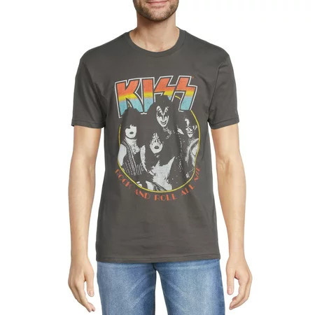Kiss Men s Group Band T-Shirt with Short Sleeves  Sizes S-3XL | Walmart (US)