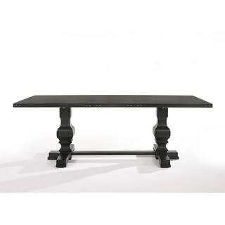 Acme Furniture Morland Vintage Black Dining Table 74645 - The Home Depot | The Home Depot