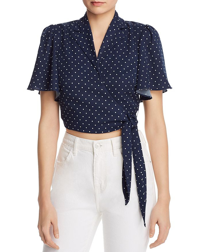 leRumi
           
   
               
                   Audrey Polka-Dot Cropped Wrap Top | Bloomingdale's (US)