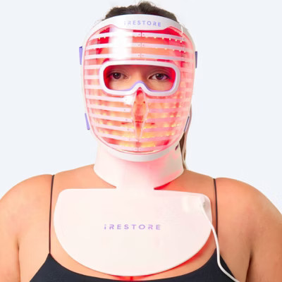 iRESTORE Illumina LED Duo - Anti Aging Red Light Therapy for Face, Neck & Chest - 2-Piece LED Mask | Target