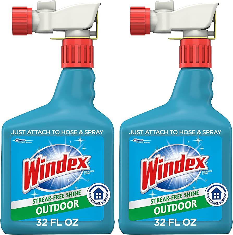 Windex Outdoor Glass & Patio Concentrated Cleaner, 2 ct, 32 fl oz | Amazon (US)