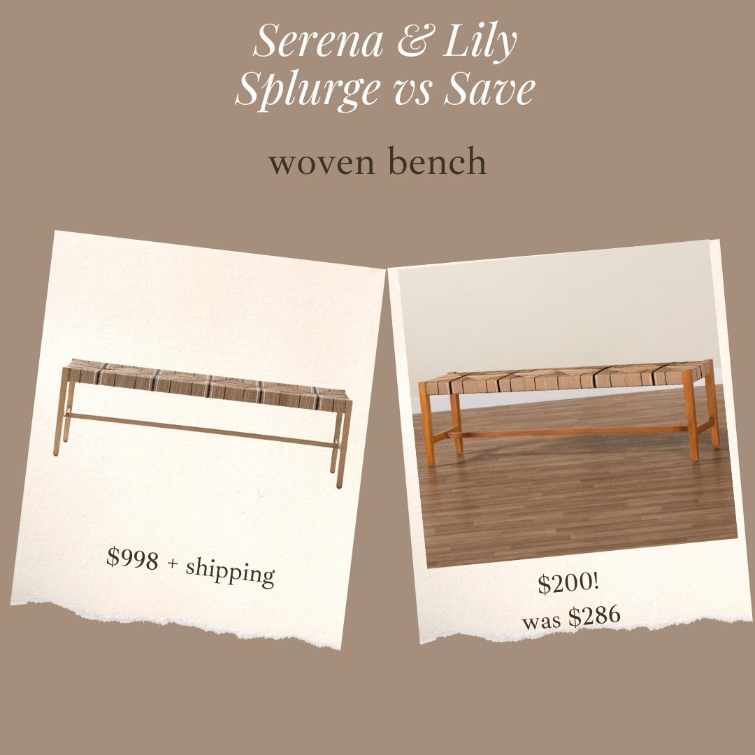 best Serena & Lily inspired Carson bench I’ve found yet!!! Sold for over $400 on other sites 

#LTKHome #LTKSaleAlert #LTKStyleTip