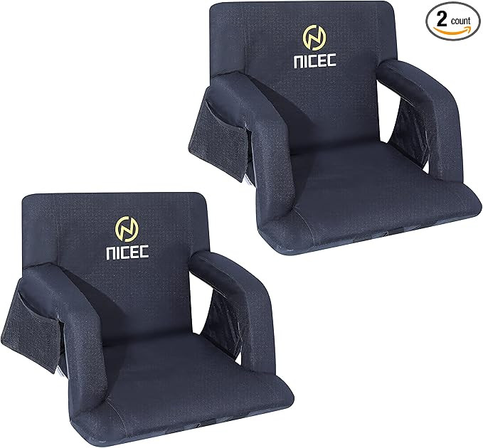 Nice C Stadium Seats, Floor Chair, Bleacher Chairs, 5 Reclining Positions Waterproof Cushion, Ult... | Amazon (US)
