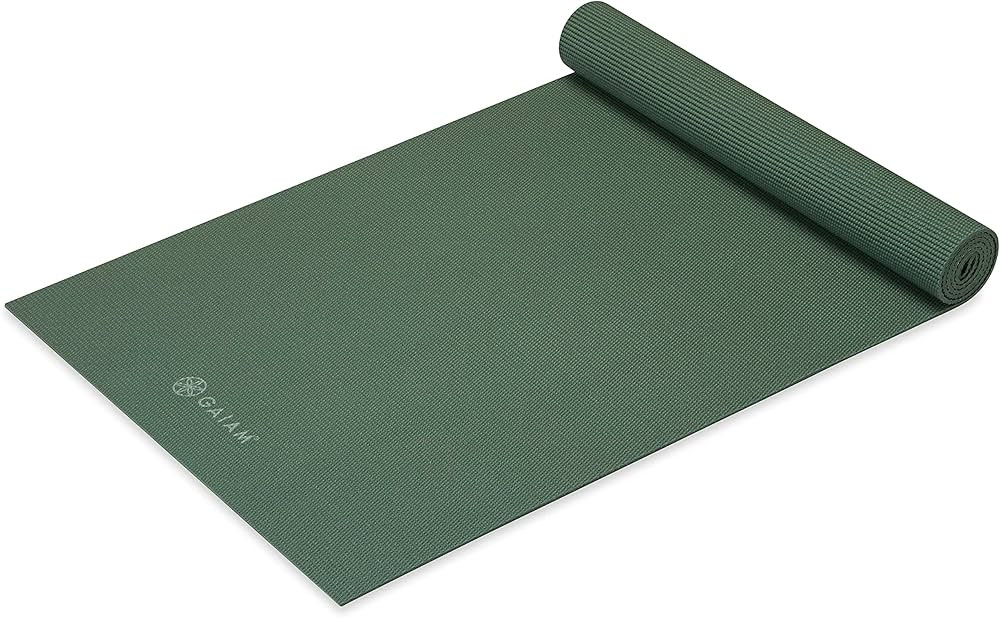 Gaiam Yoga Mat - Premium 5mm Solid Thick Non Slip Exercise & Fitness Mat for All Types of Yoga, P... | Amazon (US)