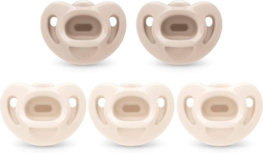 NUK 100% Silicone Comfy Orthodontic Pacifiers, 0-6 Months, Neutral Fashion, Timeless Collection, ... | Amazon (US)