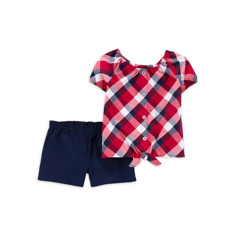 Carter's Child of Mine Toddler Girl Patriotic Outfit Set, 2 Piece, Sizes 12 Months-5T | Walmart (US)