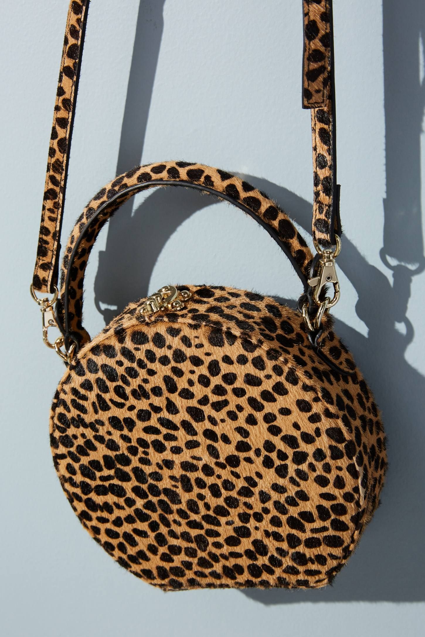 Circular Leopard-Print Crossbody Bag | Anthropologie (US)