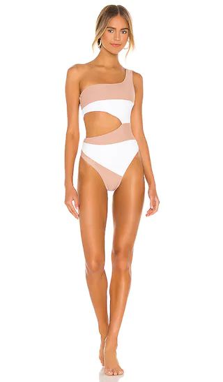 Rumba One Piece in White & Nude | Revolve Clothing (Global)