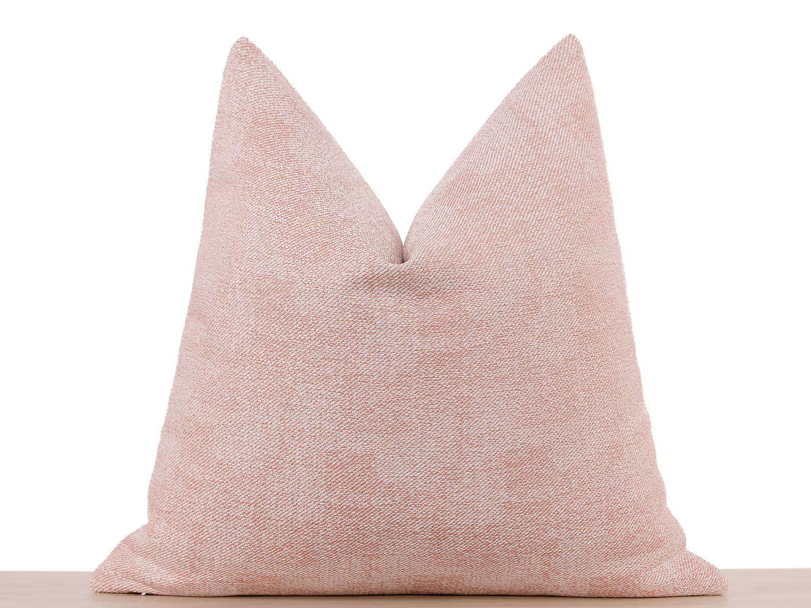 Blush Pillow Cover Blush Pink Euro Sham Cover Woven Throw Pillow Cover Textured Woven Fabric Cush... | Etsy (US)