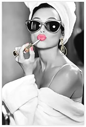 Audrey Hepburn Lipstick Canvas Poster Bedroom Decor Sports Landscape Office Room Decor Gift Unfra... | Amazon (US)