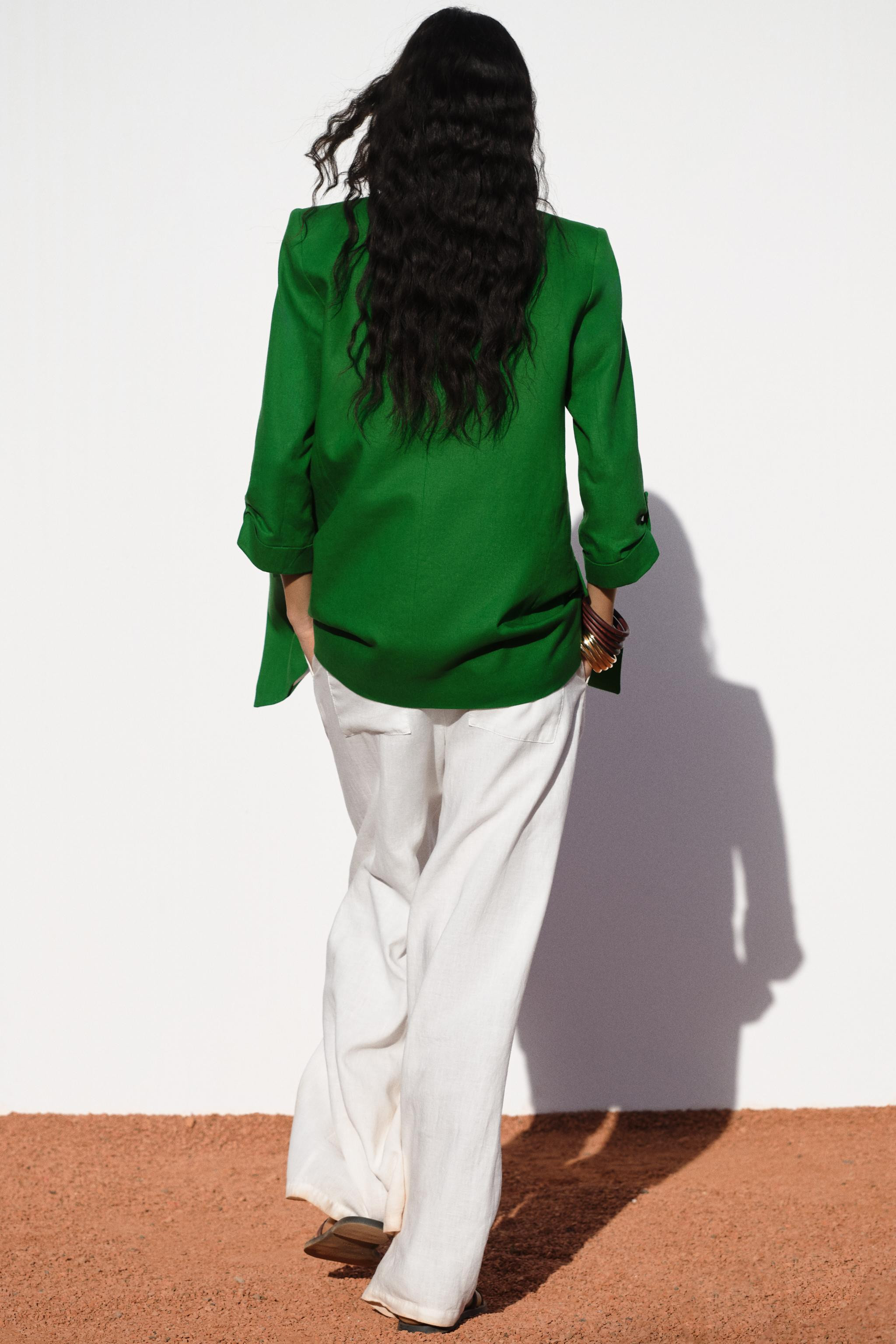 BLAZER WITH ROLLED-UP SLEEVES | Zara US