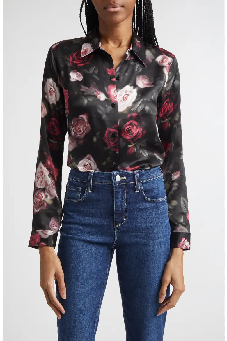 Tyler Silk Button-Up Shirt (Women) | Nordstrom | Nordstrom