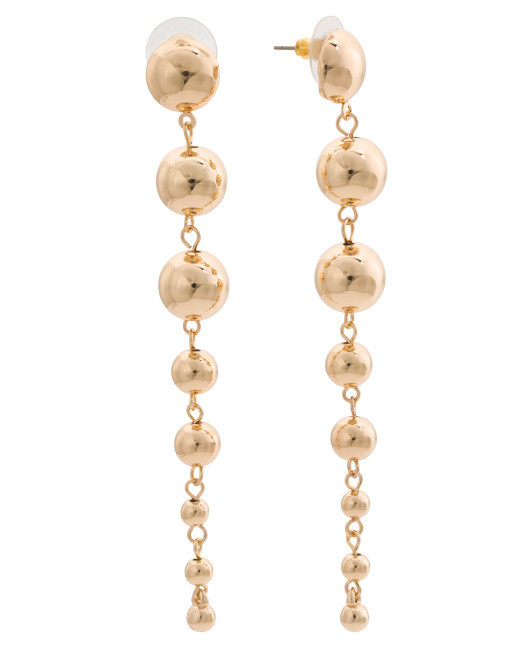 Linear Balls Dangle Earrings | TJ Maxx
