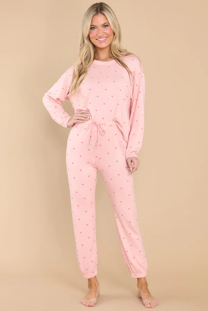 Happy Hearts Pink Candy Long Sleeve Top | Red Dress 