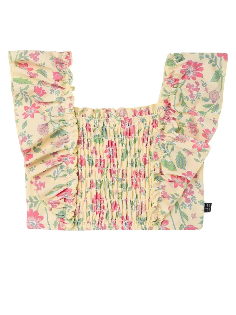 Modern Moments by Gerber Toddler Girl Two- Piece Swimsuit with Double Ruffle, Sizes 12M-5T | Walmart (US)