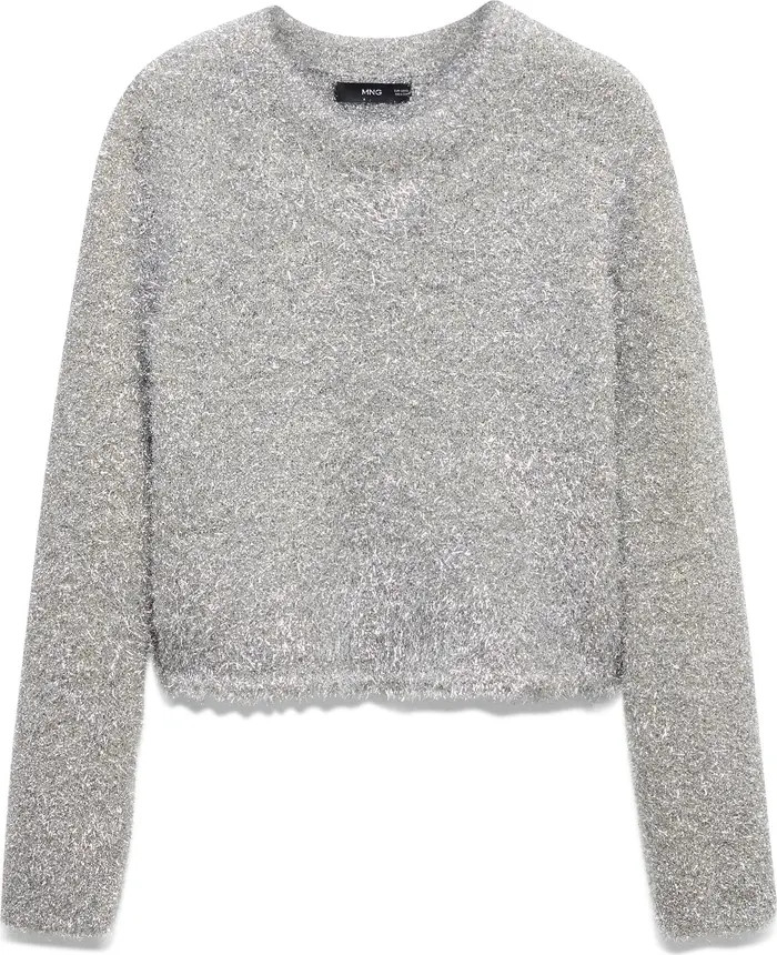 MANGO Metallic Eyelash Sweater | Nordstrom | Nordstrom