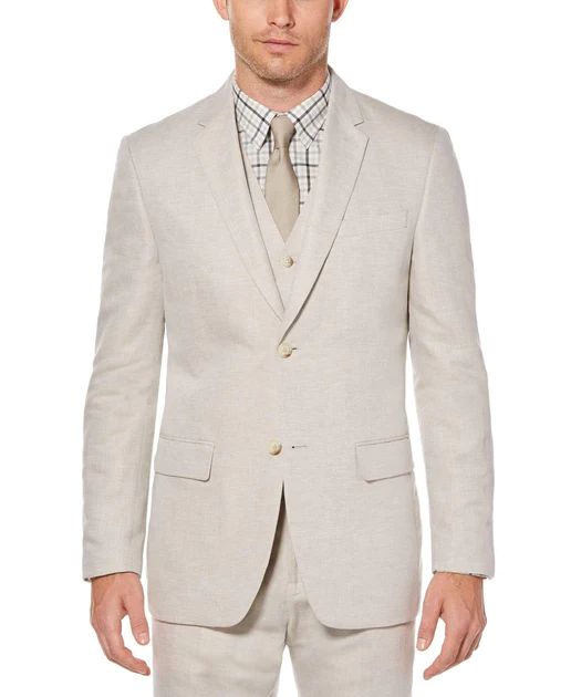 Big & Tall Linen Twill Suit Jacket | Perry Ellis