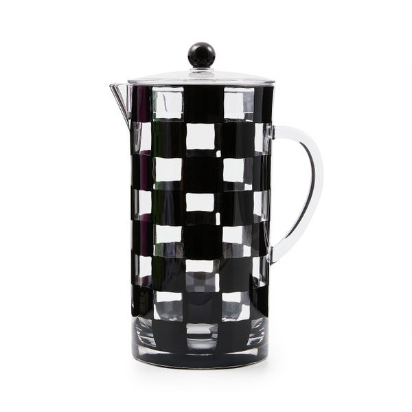 MacKenzie-Childs Black Check Acrylic Pitcher | MacKenzie-Childs