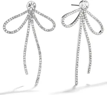 BaubleBar Madeline Crystal Bow Drop Earrings | Nordstrom | Nordstrom