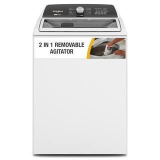 Whirlpool 4.7 - 4.8 cu. ft. Top Load Washer with 2 in 1 Removable Agitator in White WTW5057LW - T... | The Home Depot