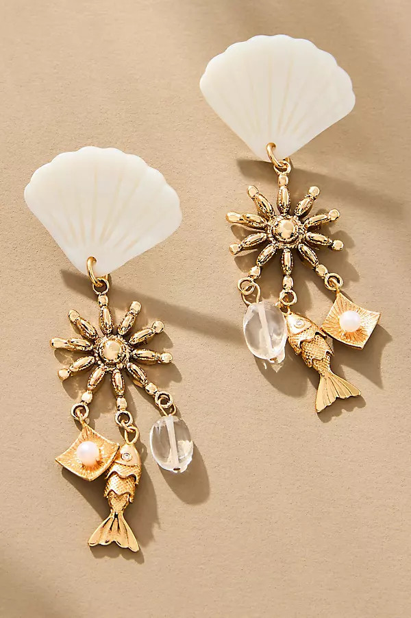 Shell Charm Drop Earrings | Anthropologie (US)