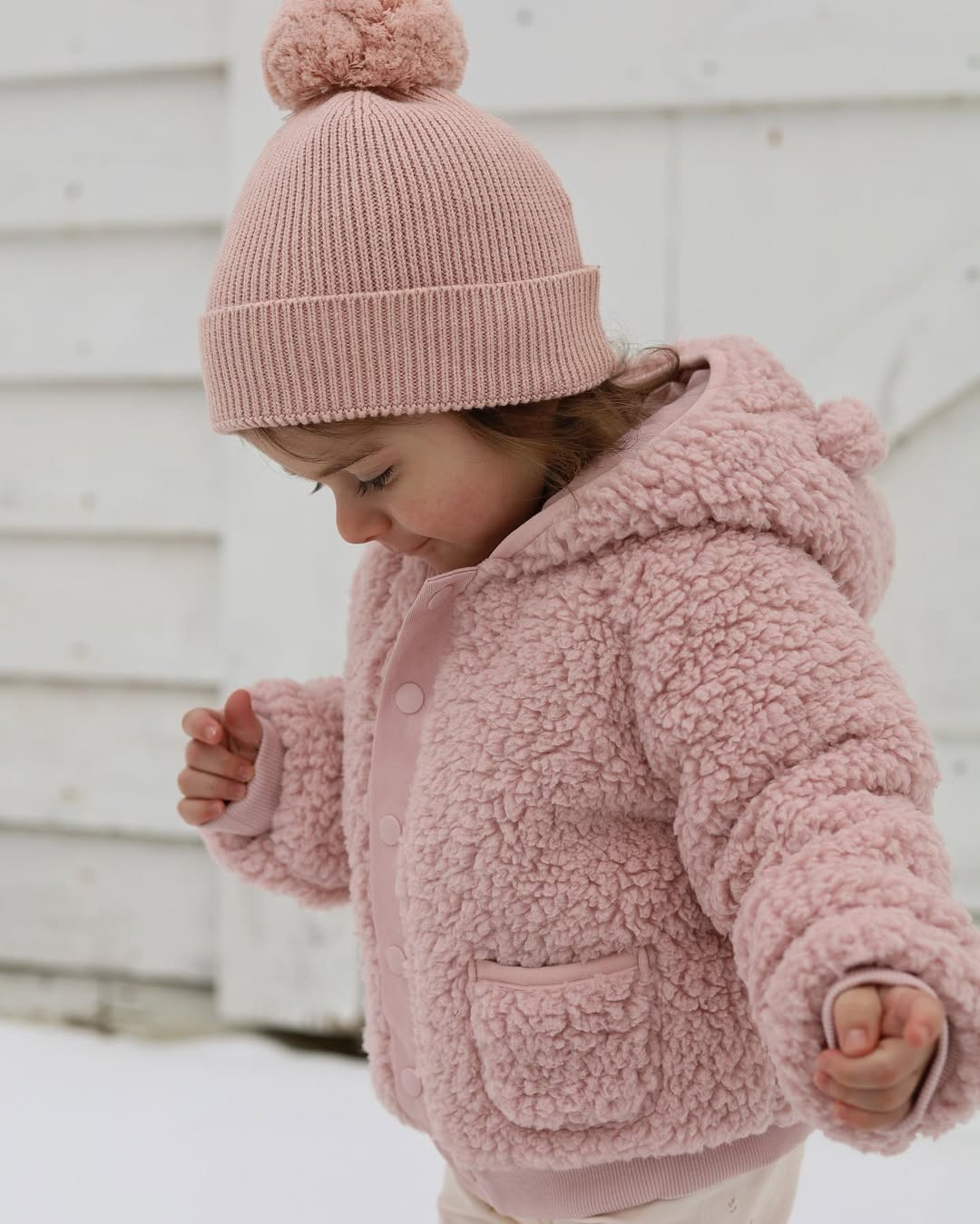 Stay cozy and cute in pink sherpa! Shop this winter look for littles. #LTKkids #WinterFashion #BabyStyle 

 #LTKootd #LTKSeasonal #LTKKids