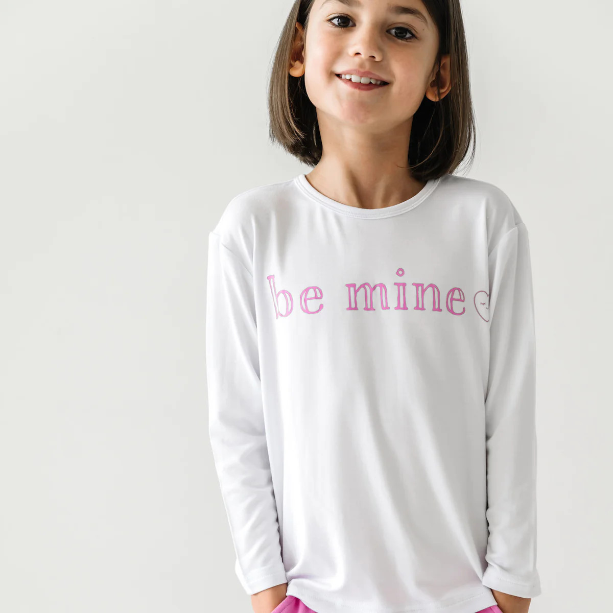 Be Mine Long Sleeve Graphic Tee | Little Sleepies