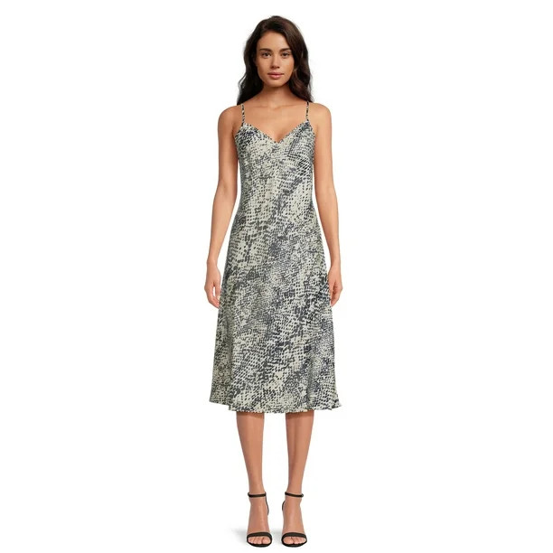 Time and Tru Women's Bias Cut Slip Dress | Walmart (US)