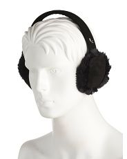 Suede Earmuffs With Faux Fur Trim | TJ Maxx