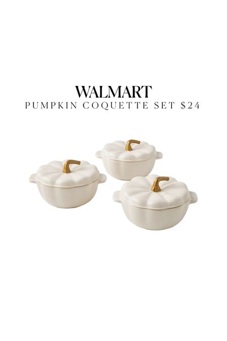 Pumpkin Mini Coquette Set is back in stock! Also linked the coordinating pumpkin Dutch oven and pie dish #walmartfinds #walmarthome

#LTKsalealert #LTKhome #LTKfindsunder50